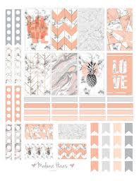 Aesthetic letters, aesthetic stickers, pink aesthetic, m letter, cute letters, bff. Malena Haas Freebie Friday Pink And Rose Gold Marble Stickers Download