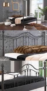 Mattschwarzes Metallbett 204 00 Das Stilvolle Bett Aus Metall Bezaubert Durch Die Gestaltung Der Verspielten Kopf Und Weihnachtsschmuck Diy Wohn Mobel Bett