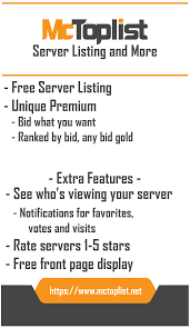 Find the top rated minecraft servers with our detailed server list. Mctoplist Minecraft Server List Free Premium Mc Market