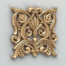 3d Model Carved Central Decor Wood Carving Designs Carving Wood Carving Art