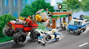 .police chase long video for kids with this great sequence in the bank robbery with the lego clowns trying to outsmart the lego city police in this great capture from the lego city undercover. Police Monster Truck Heist 60245 Lego City Sets Lego Com For Kids