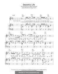 Beautiful Life By G Kurstin J Morrison M Brammer On Musicaneo Life Is Beautiful Life Beautiful