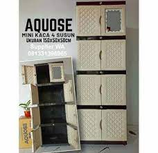 0857 3196 9801 / 087 855 407 408 /081263145044 Lemari Plastik Susun 4 Aquose Plus Kaca Langsung Distributor
