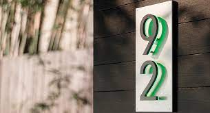 Modern Backlit Led House Numbers Signs Luxello Australia