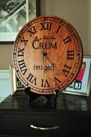 Personalized Carved Wood Clock 13 16 Or 20 Etsy Wood Clocks Engraved Wood Personalized Clocks
