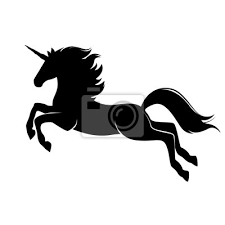 À tout moment, où que vous soyez, sur tous vos appareils. Silhouette Des Magischen Niedlichen Einhorns Stilvolle Symbol Fototapete Fototapeten Schnelles Pferd Mittelalter Einhorn Myloview De