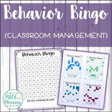 Behavior Bingo Board Classroom Management Incentive System Tpt Behavior Bingo Classroom Management Bingo Board