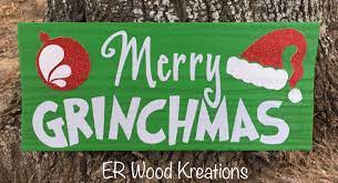 Christmas Sign Grinch Sign Merry Grinchmas Sign Wooden Sign Rustic Sign Christmas Decor Christmas Wooden Signs Christmas Crafts Diy Grinch Christmas