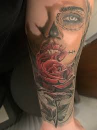 They have always been a subject for art especially paintings and illustrations. Woman With Rose Tattooed By Stefan From Vivid Ink Moseley Uk Tattoos