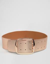 Asos Rose Gold Wide Buckle Waist Belt Copper Leather Accessories Women Belts For Women Fashion Belts