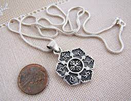 Sterling Silver Om Mani Padme Hum Pendant Necklace Buddhist Etsy Om Mani Padme Hum Sterling Pendant Mani
