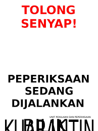 Selamat maju jaya diucapkan kepada semua. Tolong Senyap