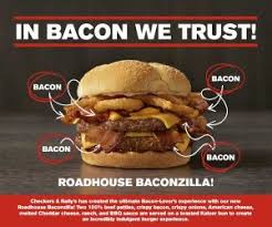 Checkers Rallys Free Roadhouse Baconzilla Burger Promotion