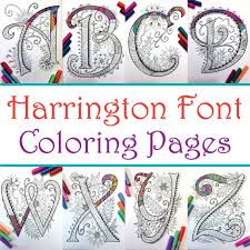 Write it down on a paper several times if you want to be able to type with your alphabet on your computer. Harrington Font Printable Zentangle Alphabet Number Coloring Pages Scribble Stitch