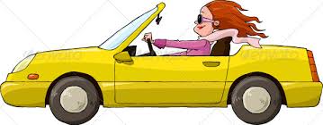 Image result for woman in cartoon car