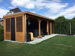 douglas overkapping met shutters tuin en terras tuinhuizen buitenprojecten