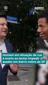 Homem em situação de rua é morto ao tentar impedir assalto em SP #DomingoEspetacular #Shorts