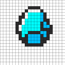 Minecraft Diamond Kandi Pattern Minecraft Beads Minecraft Minecraft Perler