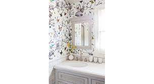 Murs papier peints avisoto pour peint wc 4 murs papier. 30 Facons D Adopter Le Papier Peint Dans La Salle De Bains