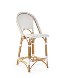 The butler specialty tobias striped rattan counter stool is an attractive coastal seating option to help expand your kitchen or dining room. Riviera Woven White Rattan Counter Stool