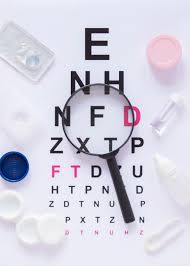 eye test chart vision exam top view photo free download