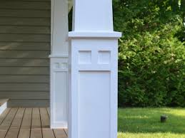 How to wrap existing porch columns in stained wood and build a craftsman style base unit to add character and curb craftsman style house plans with a front porch, exposed beams and stately columns are the perfect american home. How To Make Craftsman Style Tapered Columns Ibuildit Ca