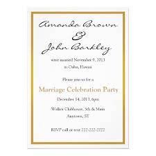 Post Wedding Marriage Celebration Party Invitation Zazzle Com In 2021 Wedding Party Invites Wedding Celebrations Party Post Wedding
