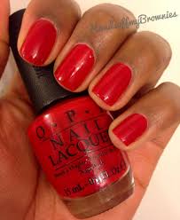 Opi Big Apple Red On Dark Skin Red Nail Polish On Dark Skin Nail Polish On Dark Skin Red Nails Nail Polish Dark Skin Nail Polish Here are some cute winter nail designs between black and silver glitter nails, black and gold glitter nails.