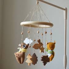 Baby Mobile Baby Mobile Woodland Baby Mobile Wood Crib Etsy Wood Crib Baby Mobile Woodland Baby