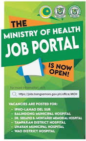 How to find a job in social public health. The Bangsamoro Job Portal For Ministry Of Health Is Now Open Mp Maisara Dandamun Latiph