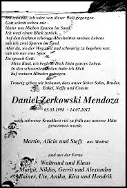 Spuren im sand by hans werner richter, 1956, welt im buch, kurt desch edition, in german / deutsch. Traueranzeigen Von Daniel Zerkowski Mendoza Waz Trauer De