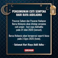 Kurban adalah peristiwa monumental yang selain memiliki nilai sejarah, juga mengandung nilai ibadah dan hikmah. Zamsaham Pengumuman Cuti Sempena Hari Raya Aidil Adha Facebook