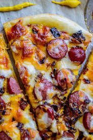 Leftover Hot Dog Pizza With Caramelized Onions The Food Charlatan Hot Dog Pizza Recipes Hot Dog Pizza Pizza Recipes Homemade