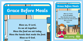 It adds elegance, grace, and fragrance to millions of homes and churches during the spring time. Grace Before Meals Display Poster Teacher Made