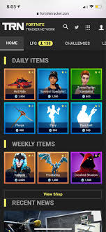 Battle royale on another android device. Fortnite Shop Tracker