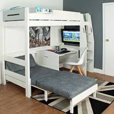 Tempat tidur tingkat dengan dua tempat tidur yang dapat dijadikan ranjang twin. 5 Desain Tempat Tidur Tingkat Yang Bikin Kamar Lebih Lega