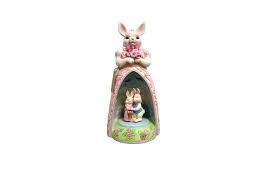 The easter bunny (also called the easter rabbit or easter hare) is a folkloric figure and symbol of easter, depicted as a rabbit—sometimes dressed with clothes—bringing easter eggs. Dick Smith Jim Shore Heartwood Creek Easter Bunny Light Up Diorama 6008302 Home Garden Home Decor Masks