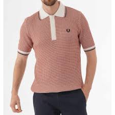 Fred perry men's short sleeve knit polo top navy bnwt size small 100% cotton. Fred Perry Knitted Polo Shirt Sale Shop Clothing Shoes Online