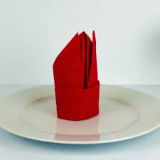 Weihnachtlich gefaltete servietten wie tannenbaum, stern, häuschen und schleife sind ein echter hingucker auf der festtafel und sorgen immer für große begeisterung. Servietten Falten Weihnachten Wunderschone Lilie Falten 8 Schritte