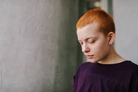 Mostly though, they are either long or short one. Young Androgyne Woman With Short Red Hair By Alexey Kuzma