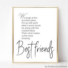 Best Friend Printable Quote Friendship Wall Art Humorous Etsy In 2021 Friends Quotes Best Friend Quotes Friendship Messages