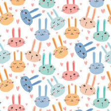 • wallpapers in hd and excellent 4k quality. Cute Bunny Vector Pattern Background Funny Doodle Handmade Vector Illustration 628697 Vector Art At Vecteezy