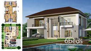 5 copy and pdf set : House Design Plot 24x18 Meter With 6 Bedrooms Pro Home Decors