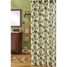 Motivational print rustic cabin shower curtain. Walk In The Woods Shower Curtain