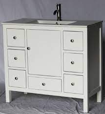 Maybe you would like to learn more about one of these? 40 Inch 18 Deep White Bathroom Vanity 7 Drawers White Porcelain Top 40 W X 18 D X 36 H S3040w