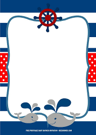 Free Printable Nautical Theme Baby Shower Invitation Templa Baby Shower Nautical Theme Free Printable Baby Shower Invitations Printable Baby Shower Invitations