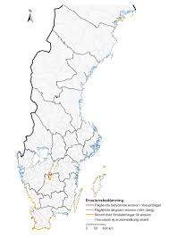 .eller från trelleborg till narvik, via hallsberg och ånge. Oversikt Av Sveriges Stranderosion