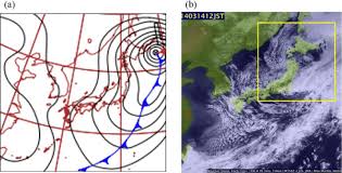 A Surface Weather Chart Around Eastern Asia On 09 Japan