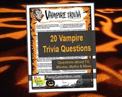 Test your knowledge with our quiz list of halloween trivia questions and answers. Vampire Party Game Etsy