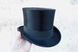 Antique French Men Top Hat Beaver Fur Circa 1860s 1900s Etsy Hats French Man Top Hat